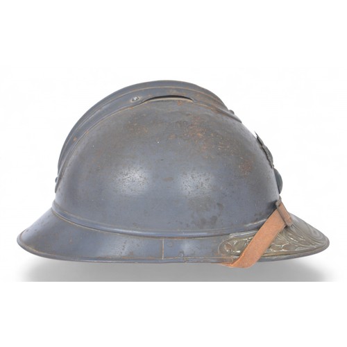 44 - WW1 French Souvenir Plaque Adrian Helmet.Kept by French WW1 veterans on authority of the French gove... 