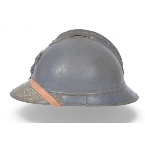 44 - WW1 French Souvenir Plaque Adrian Helmet.Kept by French WW1 veterans on authority of the French gove... 