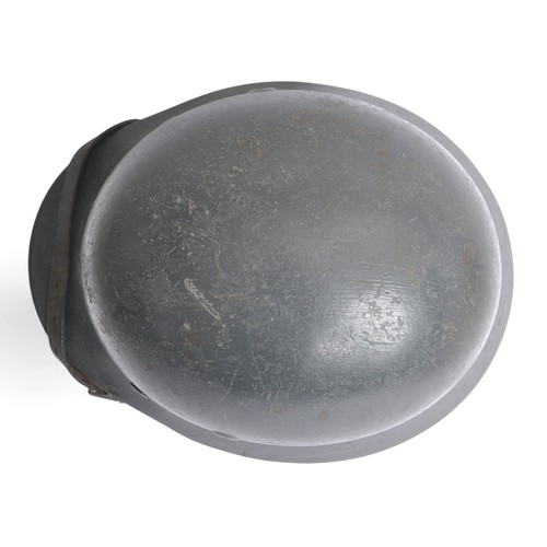 172 - Luftwaffe M40 Helmet With Soldiers Names . A German M40 Luftwaffe helmet with decal removed & or... 