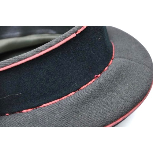 174 - Panzer Officers Peaked Cap & Insignia With Provenance. A very nice grouping reputedly from the s... 