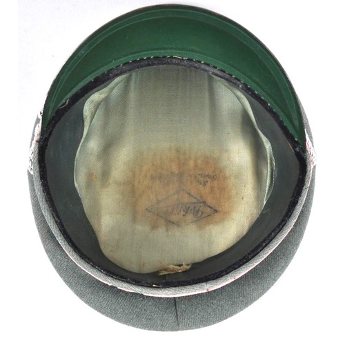 174 - Panzer Officers Peaked Cap & Insignia With Provenance. A very nice grouping reputedly from the s... 