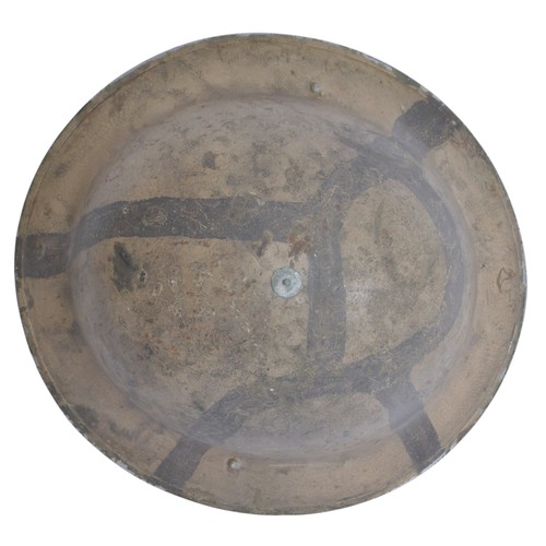 118 - WW2 British Malta Camouflage Helmet Attributed To A   Devonshire Regiment Officer. Scarce 'rubble' c... 