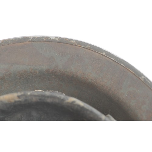 118 - WW2 British Malta Camouflage Helmet Attributed To A   Devonshire Regiment Officer. Scarce 'rubble' c... 