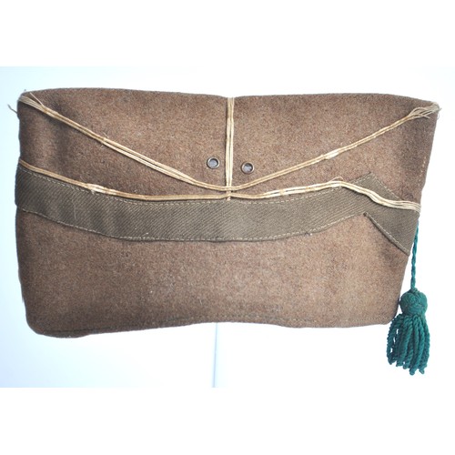 51 - WW1 Belgian 'Chasseurs A' Pied' Light Infantry Sidecap . A Model 1916 of brown woollen construction ... 