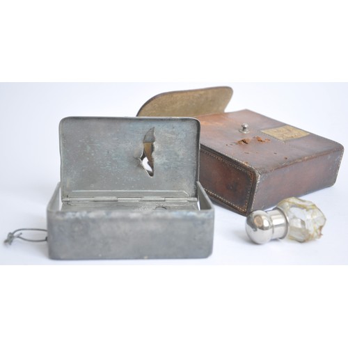 76 - Cavalry Officers Bullet Damaged Ration Box this part of the cavalry equipment as purchased by office... 