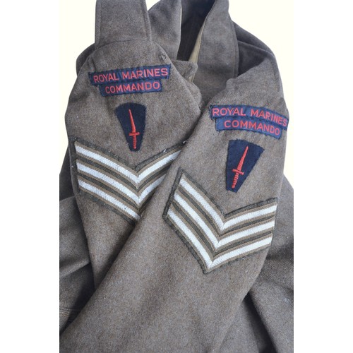 133 - A named WW2 Royal Marines Commando Battledress Dated 1942. Untouched battledress with 'ROYAL MARINES... 