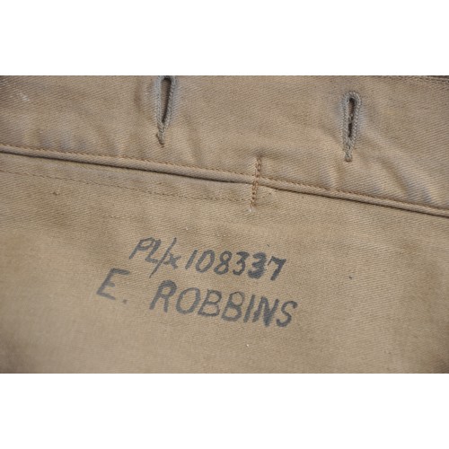 133 - A named WW2 Royal Marines Commando Battledress Dated 1942. Untouched battledress with 'ROYAL MARINES... 