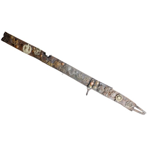 78 - WW1 British Army Trophy Belt. A good well used example of a British Soldiers souvenir or trophy belt... 