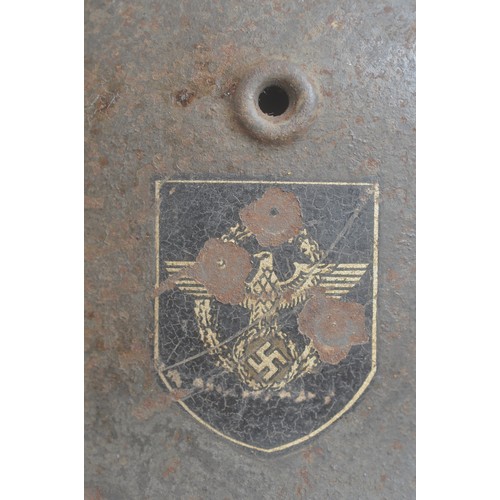 173 - German M40 Double Decal Police Helmet With Name To Liner. A fresh to the collectors market M40 doubl... 