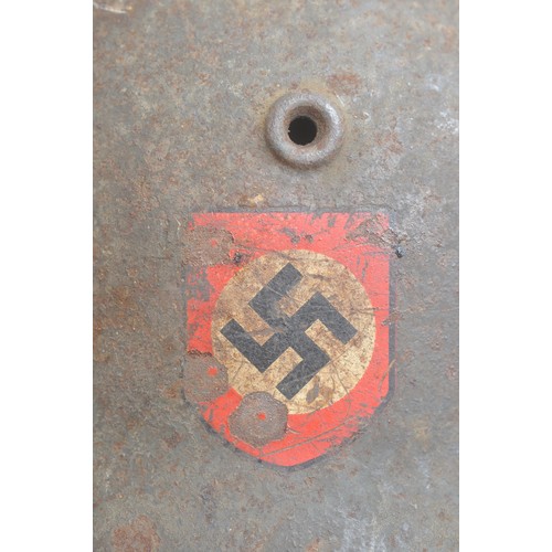173 - German M40 Double Decal Police Helmet With Name To Liner. A fresh to the collectors market M40 doubl... 