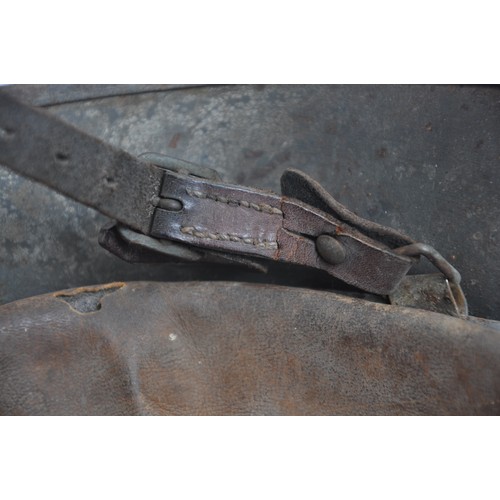 173 - German M40 Double Decal Police Helmet With Name To Liner. A fresh to the collectors market M40 doubl... 