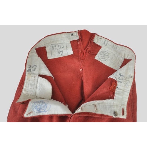 50 - WW1 French Infantry Trousers with markings to the 68th Infantry Regiment ( 68 De Ligne ) . As worn 1... 