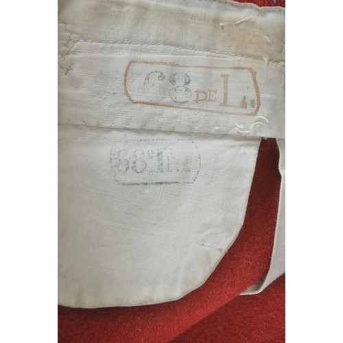 50 - WW1 French Infantry Trousers with markings to the 68th Infantry Regiment ( 68 De Ligne ) . As worn 1... 