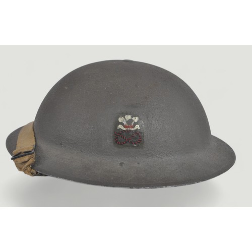 130 - D-Day Operation Overlord Interest North Staffs Officer Helmet - Attached G-3 Division Supreme Headqu... 