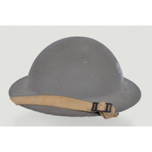 130 - D-Day Operation Overlord Interest North Staffs Officer Helmet - Attached G-3 Division Supreme Headqu... 