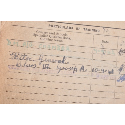 127 - D-Day 6/6/44 Parachute Regiment Grouping Of Paybook & Para Regiment Economy Cap Badge. A British... 