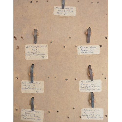 7 - Shield Mounted Cap Badge Collection Cavalry & Hussars Cap & Collar Badges. 10th Royal Hussar... 
