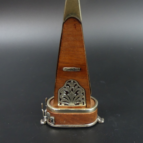 45 - Sauchetti signed miniature silver harp. 12.5cm high.