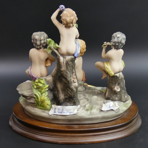 172 - Capodimonte Italian porcelain Sartori Le Quattro Stayoni figure group. 26.5cm high.