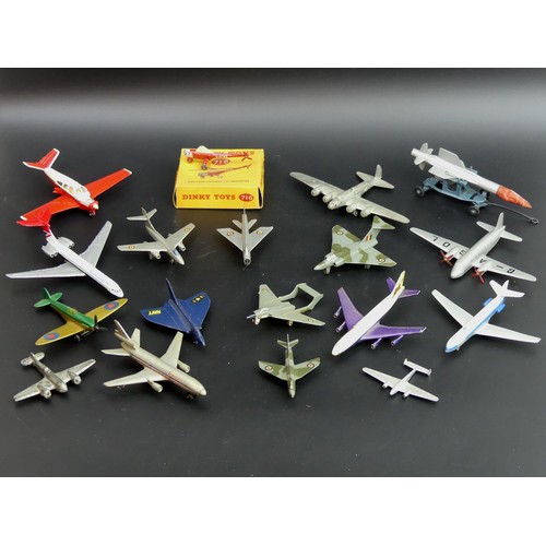 211 - Various vintage mostly Dinky die-cast aeroplanes, 18 in total.