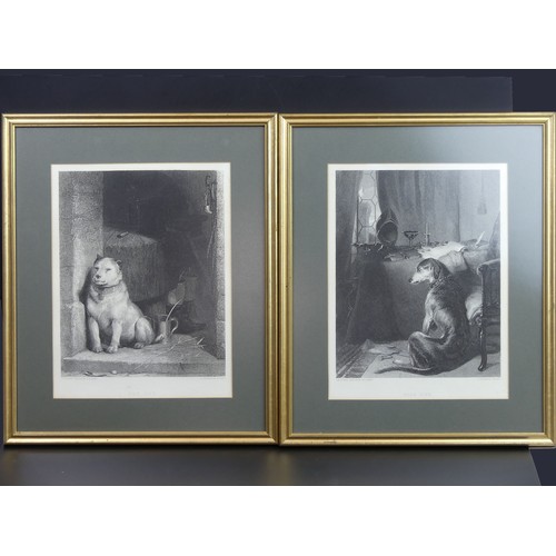 213 - A pair of Victorian engravings 'Low Life' and 'High Life' after Edwin Landseer, framed and glazed. 3... 