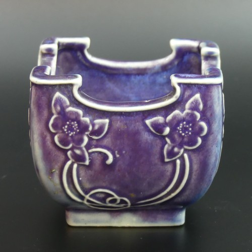 1 - Art Nouveau Doulton Lambeth pottery vase by Leslie Harradine. 7.7cm high x 9cm square. UK Postage £1... 