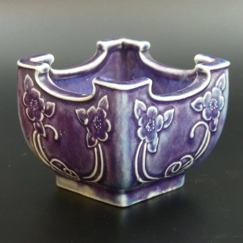 1 - Art Nouveau Doulton Lambeth pottery vase by Leslie Harradine. 7.7cm high x 9cm square. UK Postage £1... 