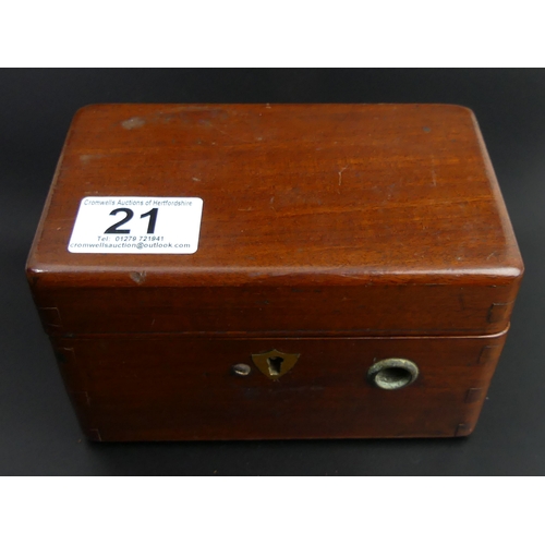 21 - A mahogany cased Magneto Electric Machine for nervous diseases. !5cm x 9.5cm x 9.5cm.
UK Postage £15... 