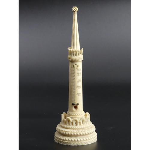 28 - Antique ivory thermometer holder, circa 1890-1910. 19cm high.
UK Postage £12.