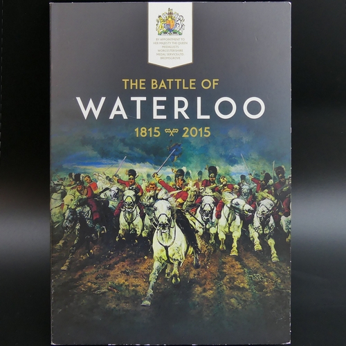 135 - The Battle of Waterloo 1815-2015 anniversary medal collection, including a 14ct gold example (7 gram... 