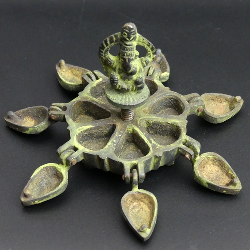 188 - An Indian bronze figural spice holder. 65 mm high. UK Postage £12.