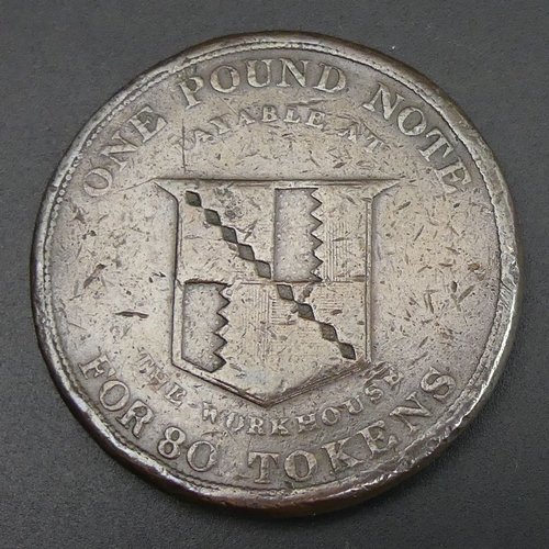 192 - Birmingham Workhouse 1813 Three pence coin. 43 mm diameter. UK Postage £12.