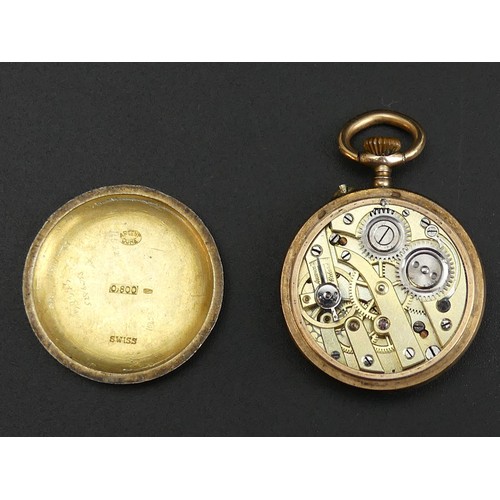 194 - Late 19th century silver and enamel Swiss pocket watch and original case. 28 mm diameter. UK Postage... 