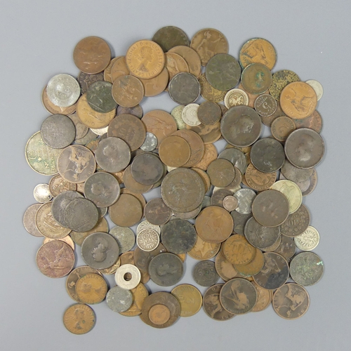 156 - A collection of George III and later coinage (some silver). 970 grams gross. UK Postage £15.