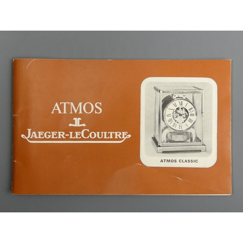 138 - Jaeger-Le Coultre Atmos mechanical torsion pendulum clock with a maroon enamel panels. 28 x 21 x 16 ... 