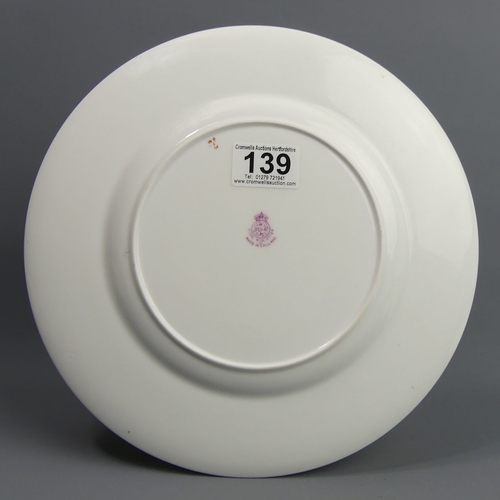 139 - Royal Worcester hand painted poppy design porcelain plate, signed E Barking?. 26.5 cm diameter. UK P... 