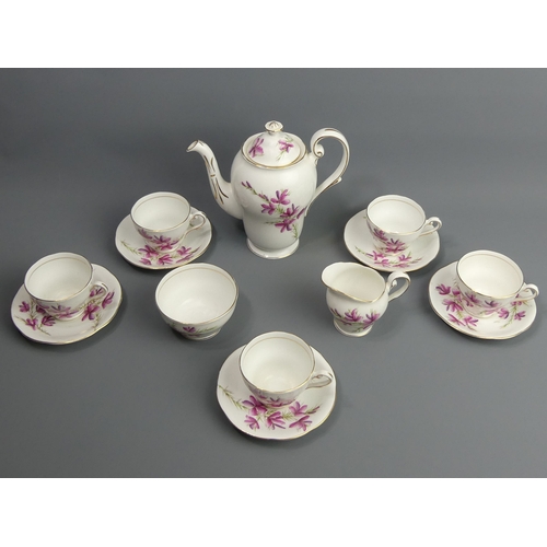 150 - Crown Staffordshire 'Golden Dawn' bone china coffee set. UK Postage £16.