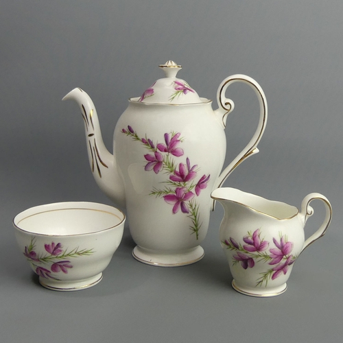 150 - Crown Staffordshire 'Golden Dawn' bone china coffee set. UK Postage £16.