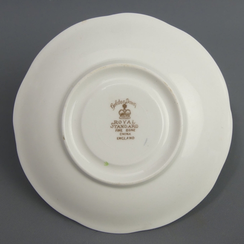 150 - Crown Staffordshire 'Golden Dawn' bone china coffee set. UK Postage £16.