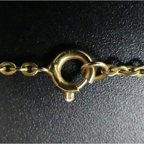 26 - 9ct gold Garnet and Seed Pearl locket pendant and chain, 9.4 grams. Chain 55 cm, locket 4.5 cm. UK P... 