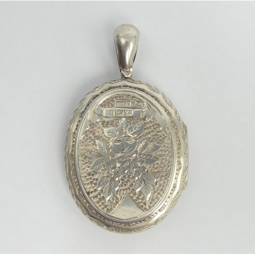 2 - Victorian silver locket pendant with a Maltese cross design, Birm.1880, 15.6 grams. 65 x 38 mm. UK P... 