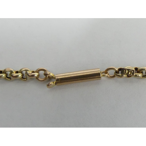 24 - 9ct gold belcher link chain necklace, 5.3 grams. 45 cm x 2.6 mm. UK Postage £12.