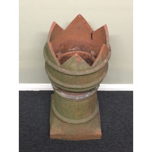 340 - A Victorian terracotta chimney pot. 75 x 34 cm. Collection only.