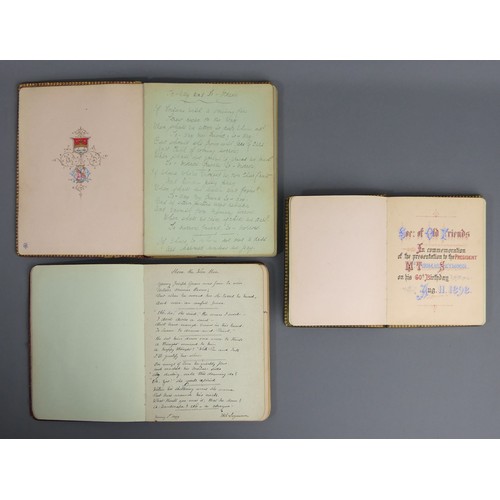 295a - Three Victorian beautifully illustrated autograph albums, dating from circa 1897/8. UK Postage £14.