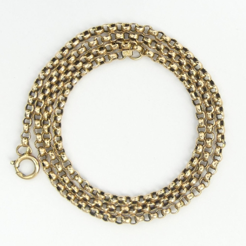 48 - 9ct gold belcher link chain 48 cm necklace, 6.8 grams. UK Postage £12.