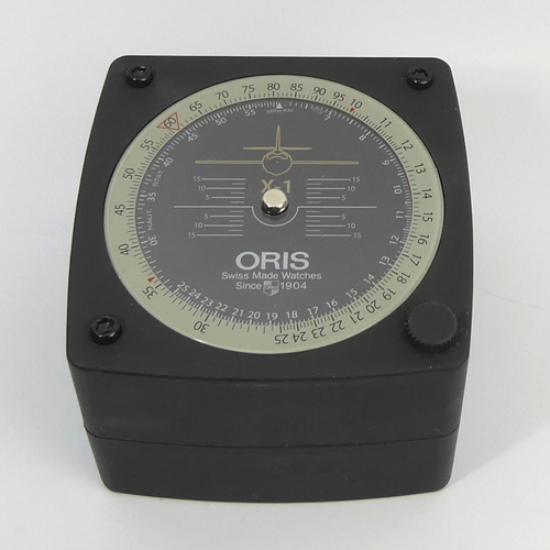 175 - Oris Big Crown X1 Calculator steel automatic watch on a leather strap, in the original box. 50 mm wi... 