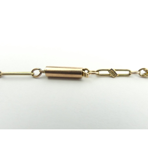 65 - 9ct gold fancy link chain necklace, 4.9 grams. 45 cm x 2.1 mm. UK Postage £12.