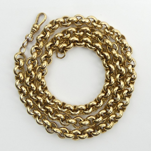 73 - Solid 9ct gold belcher lnk chain necklace, 78.2 grams. 53 cmx 7 mm. UK Postage £12.