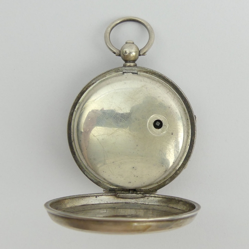 162 - A George V silver open face lever movement pocket watch. 80 x 55 mm.  UK Postage £12.