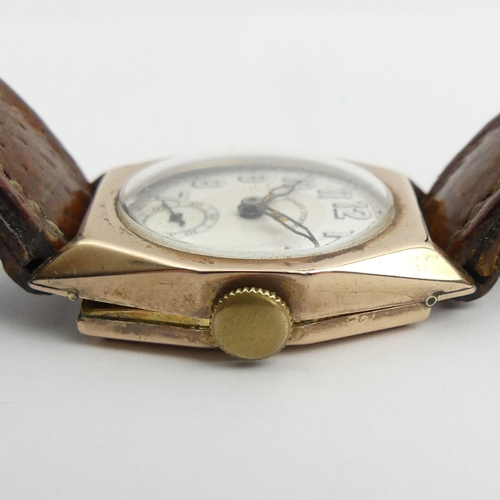 173 - Gents 9ct gold Rolex Oyster manual wind watch with a 15 jewel Prima movement. 28 mm wide. UK Postage... 